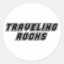 Rocas que viajan pegatina