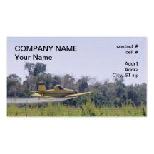 Rociadura del avión de la agricultura tarjetas de negocios
