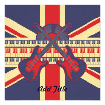 Rock británico - invitación de la tarjeta