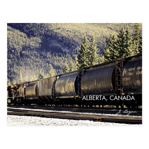 Rockies y trenes, Alberta Canadá (foto de la bella Postal