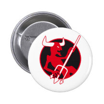 Rockin Devil weiß Anstecknadelbutton