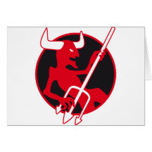 Rockin Devil weiß Karte