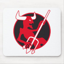 Rockin Devil weiß Mauspad