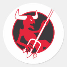 Rockin Devil weiß Stickers