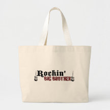 Rockin hermano mayor bolsas lienzo