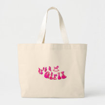 Rockinghorse: ¡Es un chica! Bolsas Lienzo