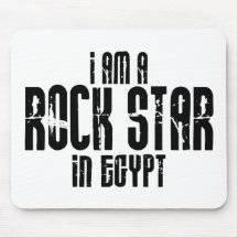 Rockstar en Egipto Alfombrillas De Ratones