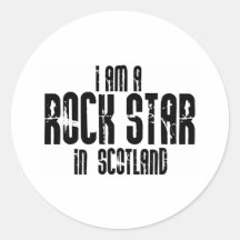 Rockstar en Escocia Pegatina