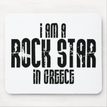 Rockstar en Grecia Alfombrillas De Ratón
