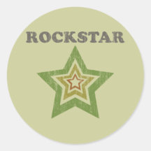 Rockstar Pegatina Redonda