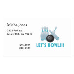Rodemos bola y los pernos de bolos tarjeta personal
