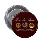 Rodeo del amor de la paz pin