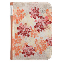 Rojo anaranjado y flores poner crema retros fundas caseable