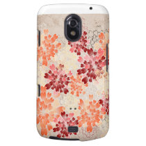 Rojo anaranjado y flores poner crema retros cárcasas casemate