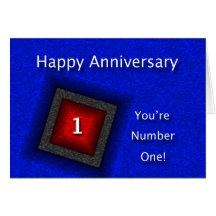 Rojo, blanco y azul del aniversario del empleado felicitaciones