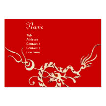 Rojo blanco y negro del DRAGÓN 2. del MAR Tarjetas De Negocios