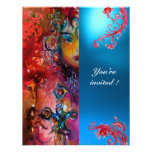 Rojo brillante de la gema de EXCALIBUR, azul anara Invitacion Personalizada