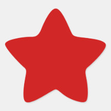 Rojo Calcomanías Forma De Estrella
