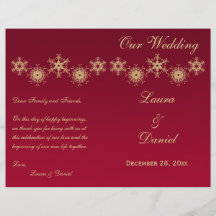 Rojo, copos de nieve del brillo del oro que casan  tarjetas publicitarias