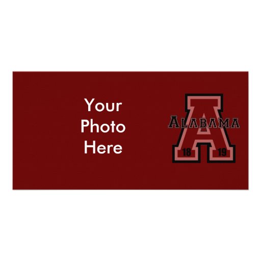 Rojo de Alabama "A" Plantilla Para Tarjeta De Foto
