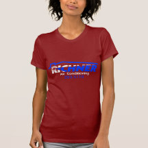 Rojo de la camiseta de las señoras del aire de Ric