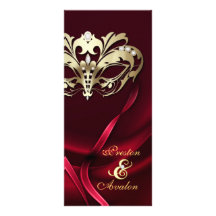 Rojo de la mascarada del oro Jeweled casando progr Lona