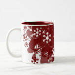 Rojo de la nieve que remolina tazas de café