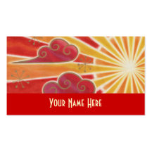 Rojo de la plantilla de la tarjeta de visita de la