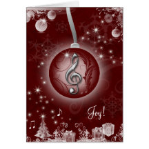 Rojo de la tarjeta de Navidad de la música