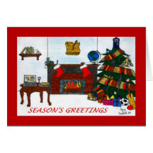 Rojo de la tarjeta de Navidad de TSSB