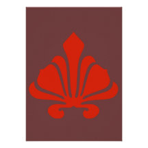 Rojo de lujo de la flor de lis invitación