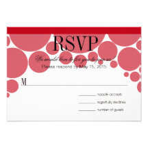 Rojo de RSVP del desfile del lunar Invitación