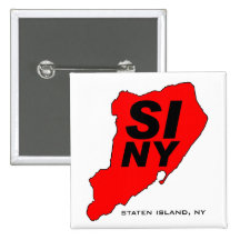 Rojo de Staten Island SINY Pin