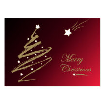 Rojo del árbol de navidad - tarjeta de etiqueta de tarjetas de visita