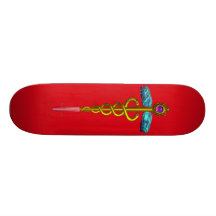 Rojo del CADUCEO Tablas De Skate