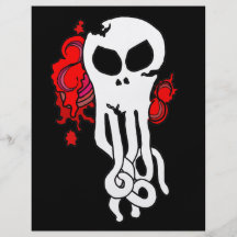 Rojo del cráneo de Octo Tarjetas Publicitarias