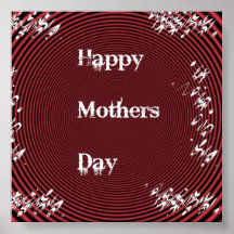 Rojo del día de madres impresiones