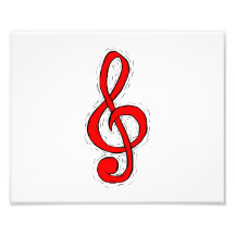 Rojo del diseño gráfico del Clef agudo Cojinete