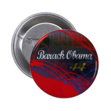 ROJO DEL GRUNGE DE BARACK OBAMA 44 PINS