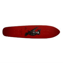 Rojo del logotipo del colibrí monopatín personalizado