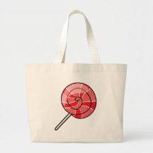 Rojo del LolliPop Bolsas Lienzo