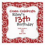 Rojo del modelo del ciclista de la bicicleta de Fi Invitacion Personalizada