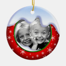 Rojo del ornamento de la familia del país de las m adornos de navidad