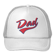 Rojo del papá del béisbol gorro de camionero