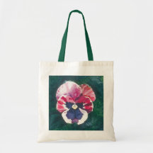 Rojo del pensamiento bolsas lienzo