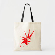 rojo del punkgirl bolsa de mano
