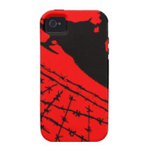 ROJO DEL SNOWMOBILE ATADO CON ALAMBRE Case-Mate iPhone 4 CARCASAS