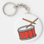 Rojo del tambor llavero personalizado