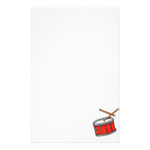 Rojo del tambor papelería de diseño
