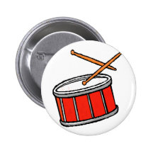 Rojo del tambor pin